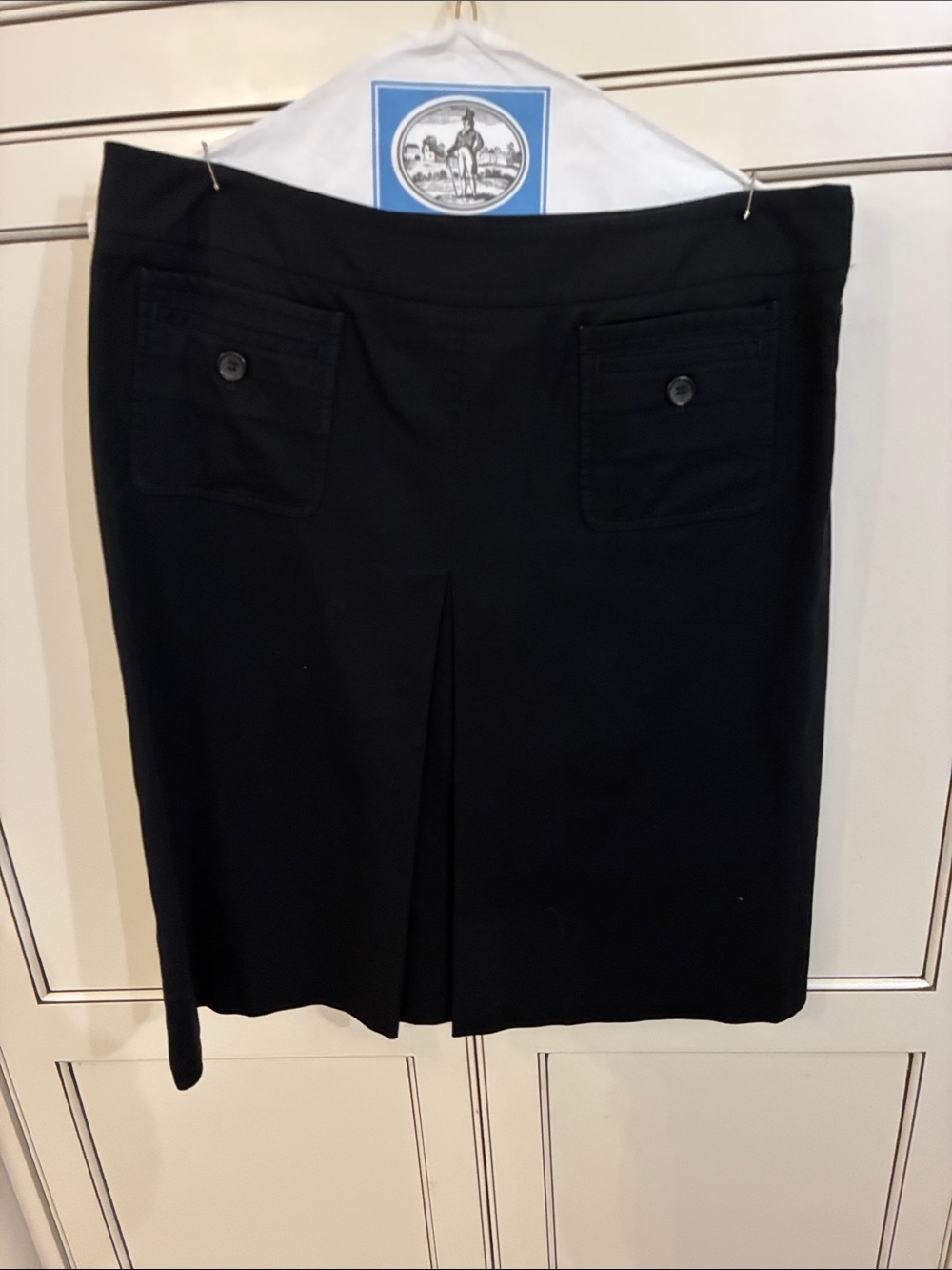 Talbots Black Tailored Pencil Skirt with Back Pockets